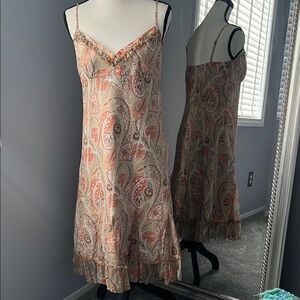 TAHARI Chic Paisley Print Slip Dress - Womens 8